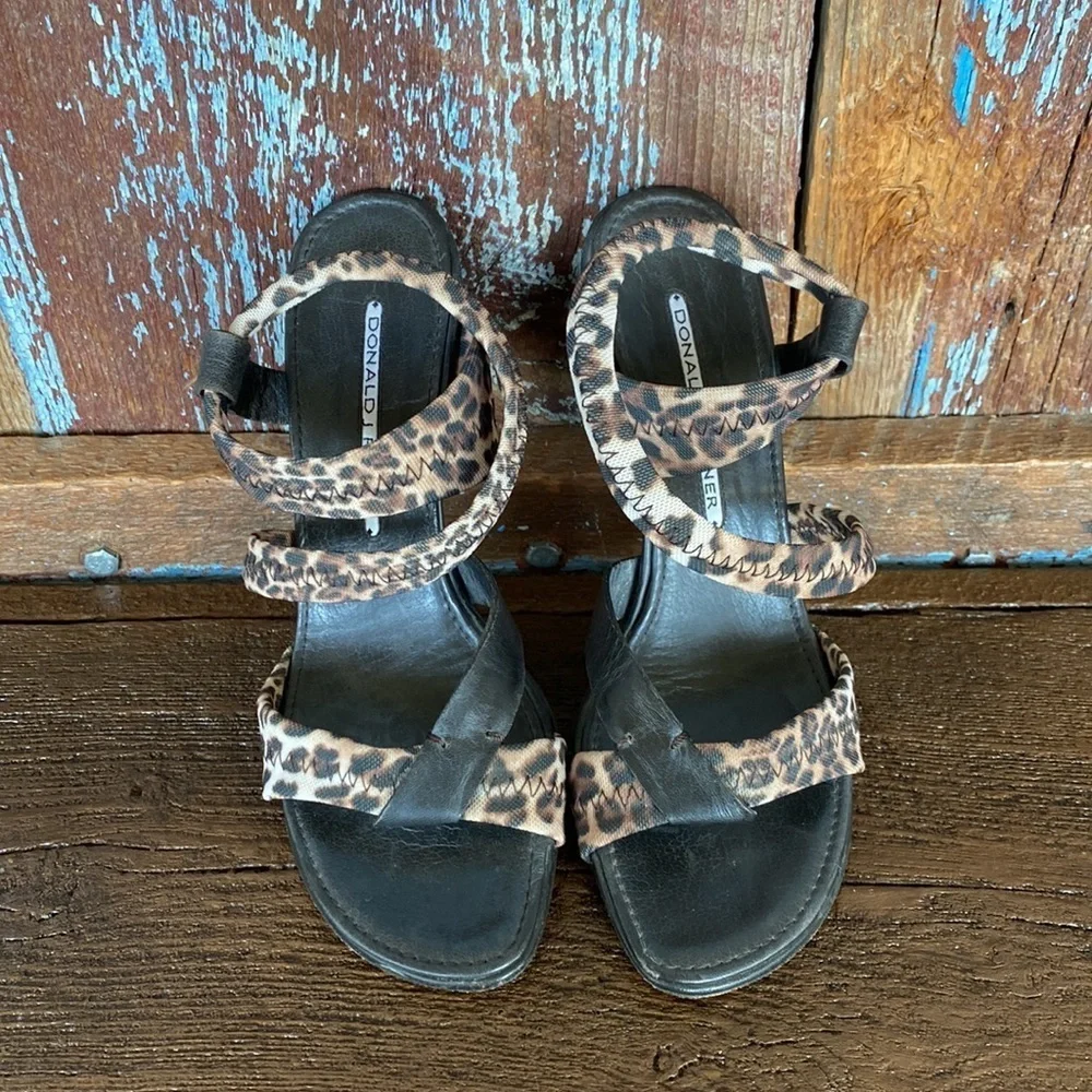 Donald Pliner Heeled Leopard Sandals